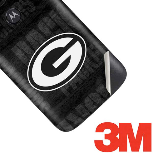 NFL Green Bay Packers Black & White Moto E5 Play Skin